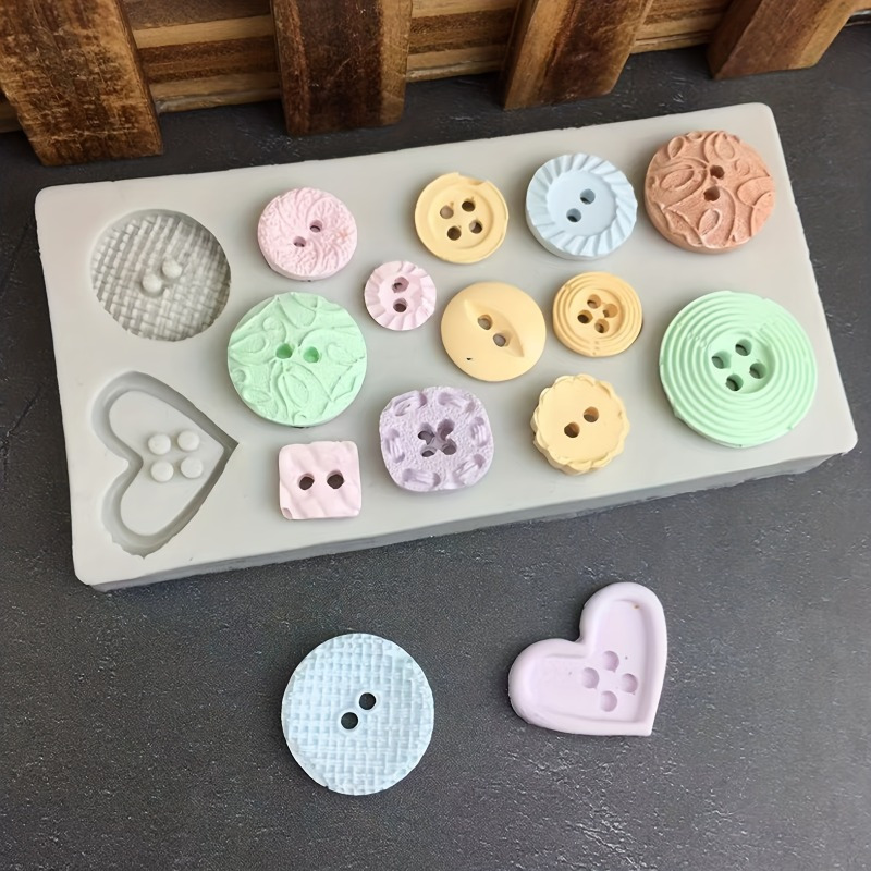 Candle Making Ideas - Buttons Shape Silicone Mold Silicone Mold