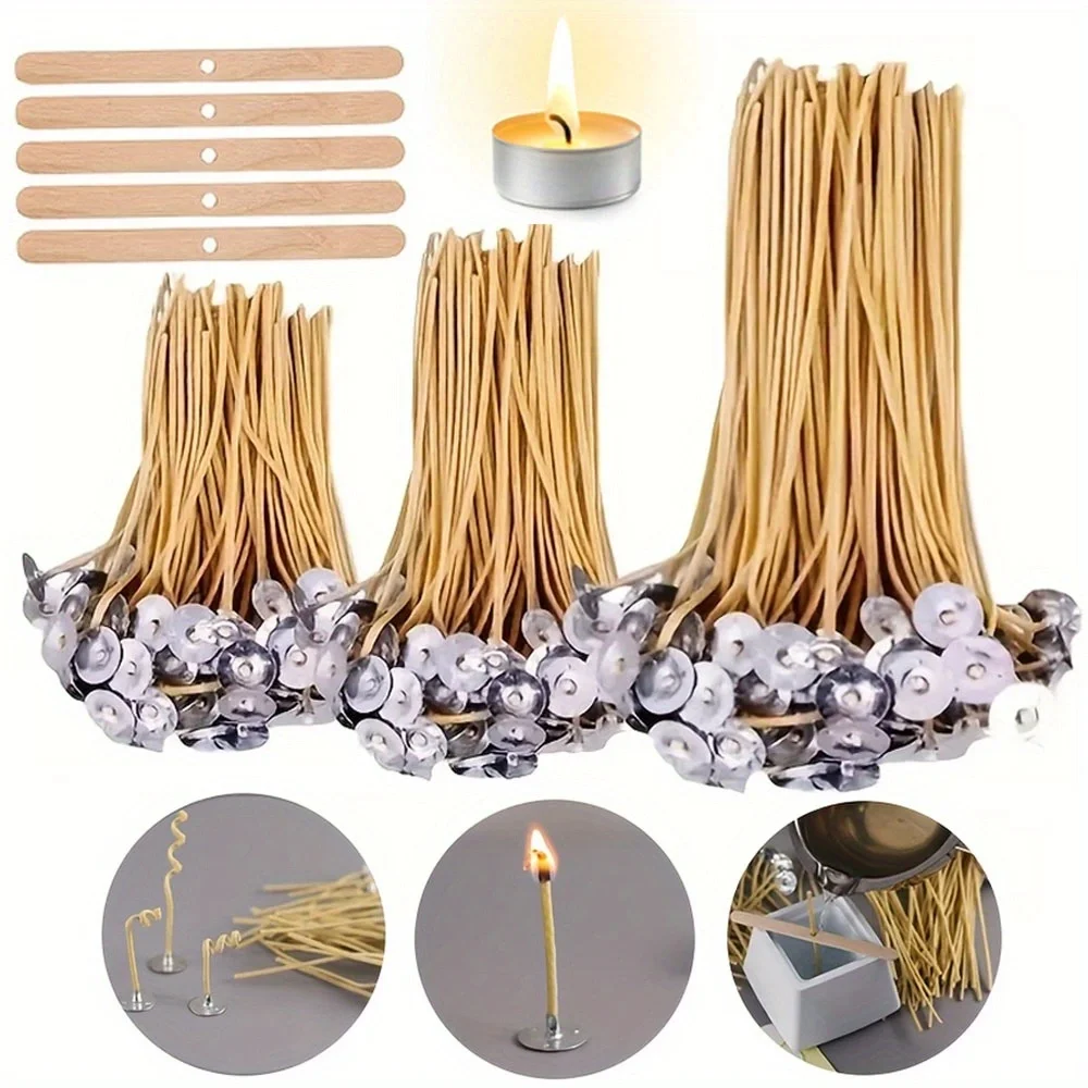 Candle Making Kit Beeswax - Candle Wicks 50 PCS 8 Inch