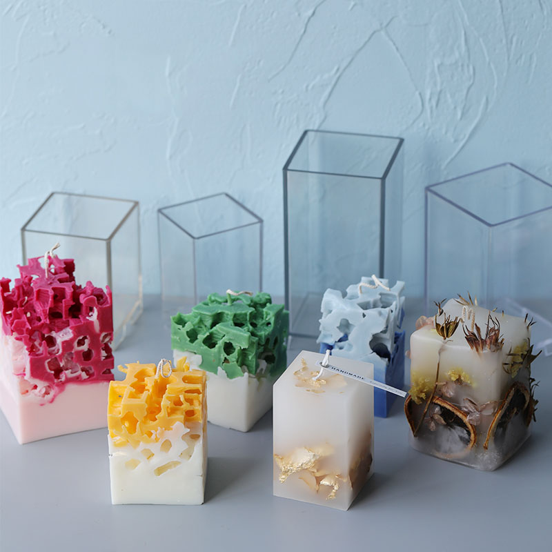 Candle Making Kit - 3D Square Rectangle Column Candle Mold