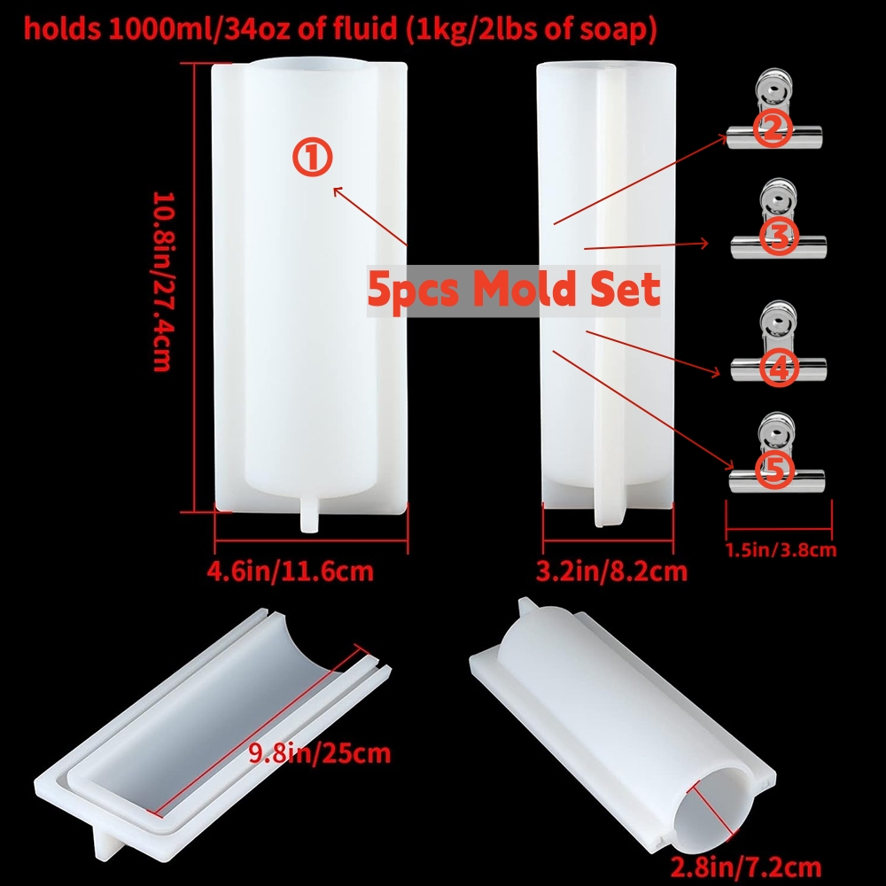 Big Cylinder Tube Soap Mold wi - Candle Making Activity 评论和价格