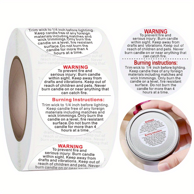 1roll,500pcs Candle Warning La - Candle Warning Label 评论和价格
