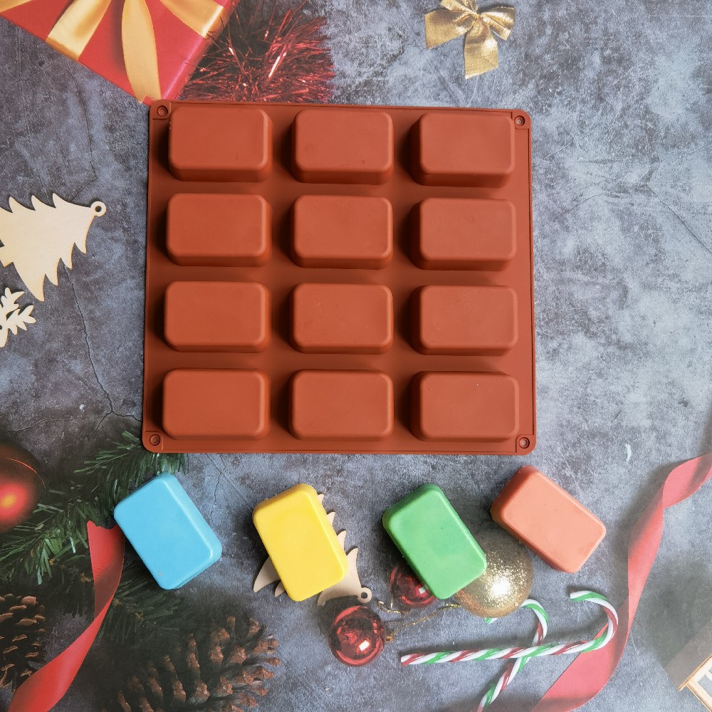 12 Cavity Square Silicone Soap - Candle Making Supplies Wholesale 评论和价格